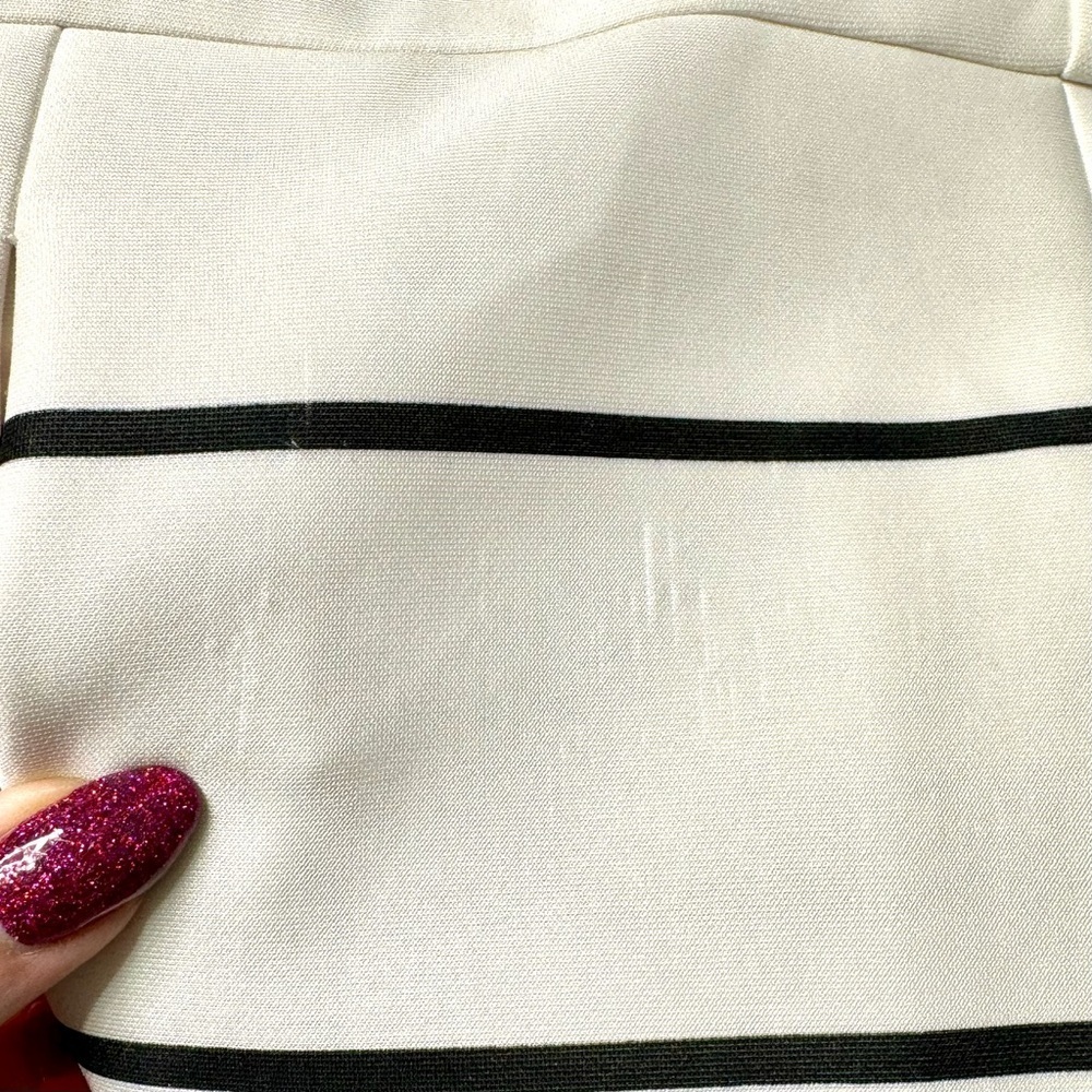 Lane Bryant White Scuba Striped Fit & Flare Dress Party Career Office Casual 26 - Picture 7 of 11